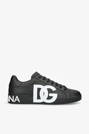 Dolce & Gabbana Portofino Logo-embossed Leather Low-top Trainers