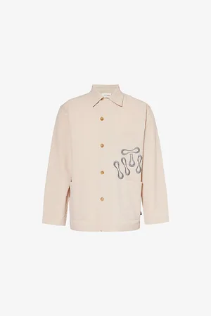 HONOR THE GIFT Seersucker Brand-embroidered Woven Jacket