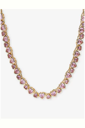 Crystal Haze Sweetheart 18ct Yellow Gold-plated Brass and Cubic Zirconia Necklace