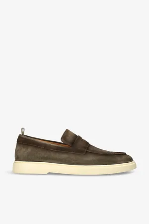 Officine creative Bones Slip-on Suede Penny Loafers