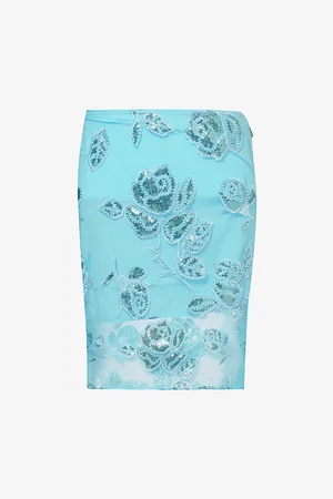 ROTATE Sequin-embellished High-rise Recycled-polyester Midi Skirt