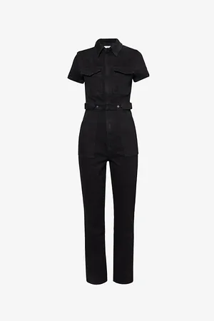 GOOD AMERICAN Fit for Success Straight-leg Stretch-denim Jumpsuit