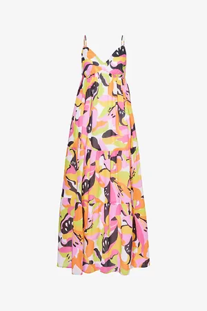 Seafolly Rio Floral-print Cotton Midi Dress