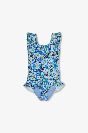 BOARDIES Amelia Frill-trim Graphic-print Recycled-polyester Swimsuit 3-8 Years