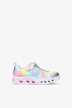 Skechers Flutter Heart Lights Low-top Faux-leather Trainers 5-9 Years