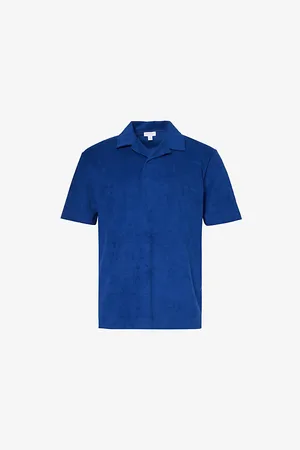 Sunspel Relaxed-fit Short-sleeve Cotton-terry Shirt