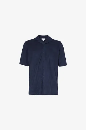 Sunspel Relaxed-fit Short-sleeve Cotton-terry Shirt
