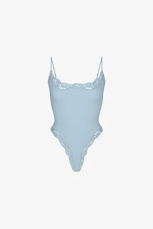 SKIMS Lace-trim Sleeveless Stretch-woven Body