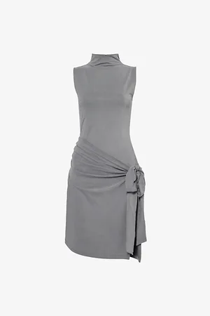 GOOD AMERICAN Sandwashed Slim-fit Wrap Stretch-woven Mini Dress