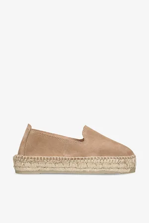 MANEBI Hamptons Double-sole Flat Suede Espadrilles