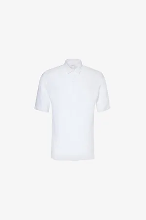 Sunspel Relaxed-fit Short-sleeve Linen Shirt