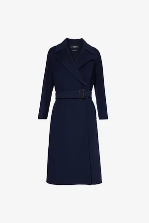 Max Mara Notch-lapel Brushed-texture Wool Coat