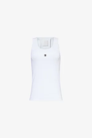 Givenchy 4g Logo-plaque Stretch-cotton Top