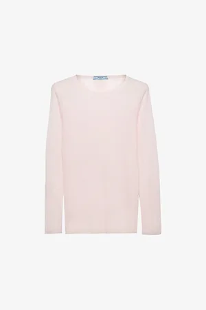 Prada Ribbed Slim-fit Cashmere and Silk-blend Jumper