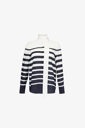 VALENTINO GARAVANI Val Stripe-pattern Regular-fit Silk Shirt