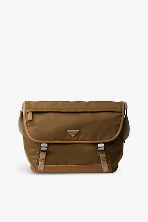 Prada Re-nylon Brand-plaque Recycled-nylon and Leather Shoulder Bag