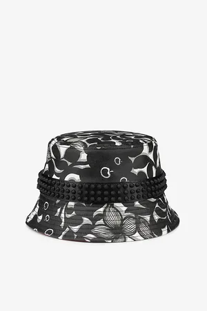Christian Louboutin Bobino Spikes Graphic-print Cotton-canvas Bucket Hat
