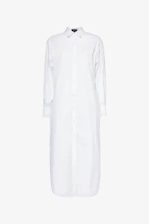 THEORY Relaxed-fit Cotton-blend Stretch-poplin Midi Dress