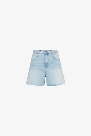 Frame The Easy Faded-wash Recycled Denim Shorts