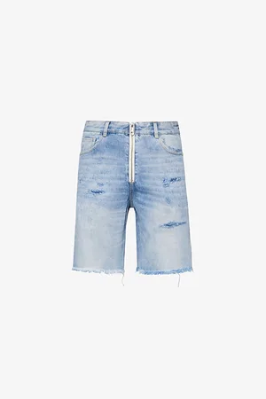 Cole Buxton Brand-embroidered Denim Shorts