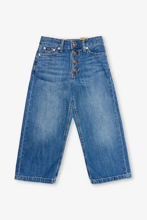 Ralph Lauren Brand-embroidered Cropped Wide-leg Jeans