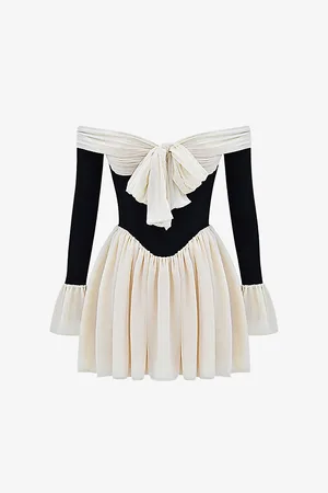 House Of Cb Alana Off-the-shoulder Stretch-woven Mini Dress