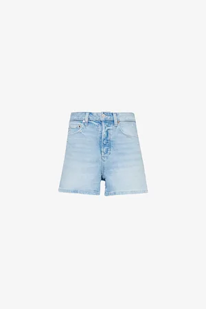 Paige Dani High-rise Denim-blend Shorts