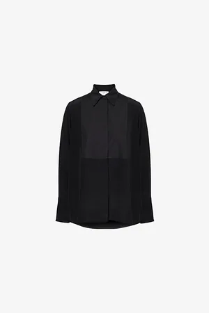 Victoria Beckham Contrast-panel Silk Shirt