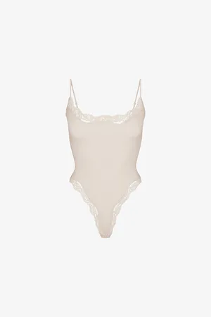 SKIMS Lace-trim Sleeveless Stretch-woven Body