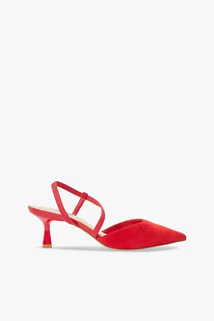 Dune Citrus Asymmetric Suede Court Shoes