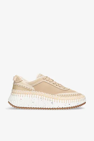 Chloé Nama Runner Contrast Hand-stich Leather Low-top Trainers