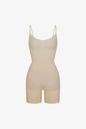 SKIMS Everyday Sculpt Mid-thigh Ruched Stretch-woven Body