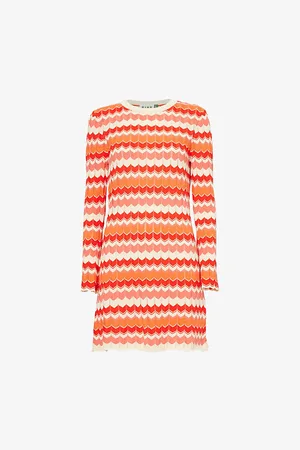 RIXO London Mylene Cotton Knitted Mini Dress