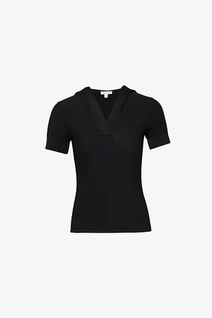 Alaïa Slim-fit V-neck Stretch-woven Top
