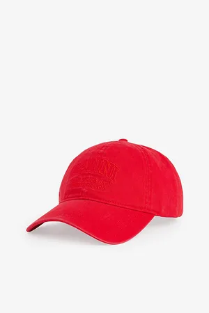 Ganni Logo-embroidered Organic-cotton Baseball Cap