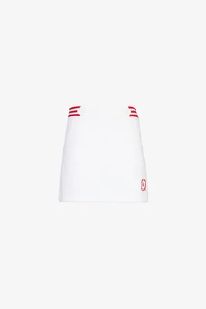 Sporty & Rich Kelly Brand-embroidered Stretch-woven Mini Skirt