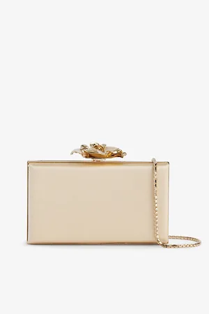Victoria Beckham Floral Satin Clutch Bag