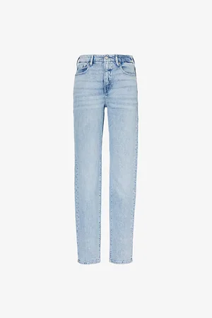 GOOD AMERICAN Classic Slim-fit Tapered-leg High-rise Stretch-denim Blend Jeans