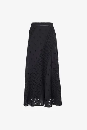 RIXO London Hudson Floral Cotton Midi Skirt