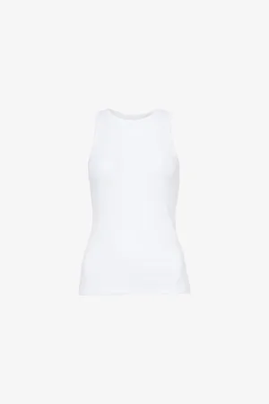 Ganni Logo-embroidered Stretch-organic Cotton Jersey Top
