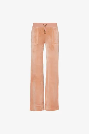 Juicy Couture Del Ray Straight-leg Mid-rise Velour Trousers