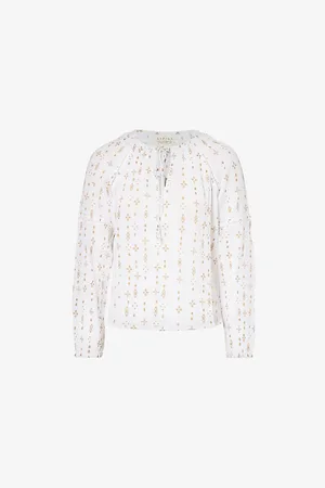ASPIGA Ida Metallic Cotton Blouse