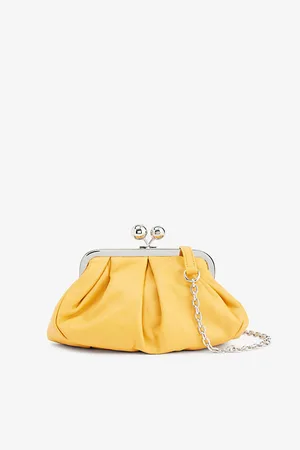 Max Mara Pasticcino Leather Clutch Bag