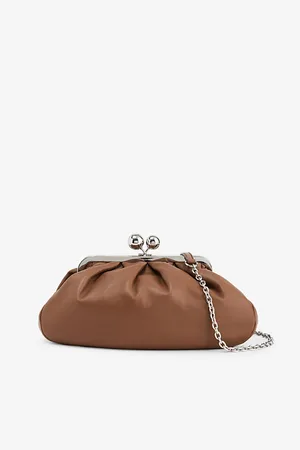 Max Mara Pasticcino Leather Clutch Bag