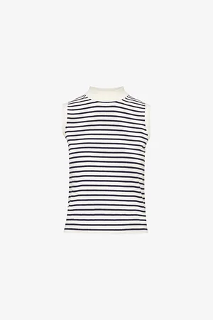 Max Mara Sleeveless Woven-blend Top