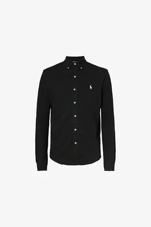 Ralph Lauren Long-sleeved Logo-embroidered Slim-fit Cotton Shirt