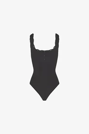 SKIMS Fits Everybody Lace Square-neck Stretch-woven Body