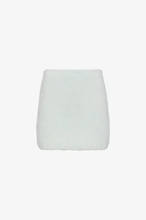 Prada Ribbed-knit Shetland-wool Mini Skirt