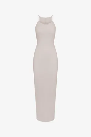 SKIMS Cotton Rib Scoop-neck Stretch-cotton Maxi Dress