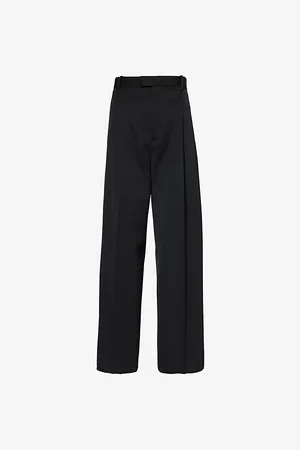 Bottega Veneta Poudre Straight-leg High-rise Wool Trousers